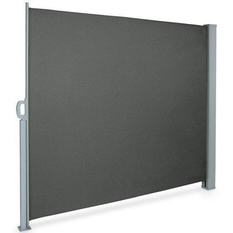 Oprolbaar windscherm 180 x 300 cm antraciet met flexibele...