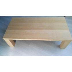 Robuuste massief eiken salontafel, kleur: whitewash, Z.G.A.N