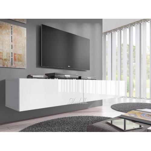 ACTIE > Zwevend hoogglans wit TV-Meubel 200 cm Flame XL