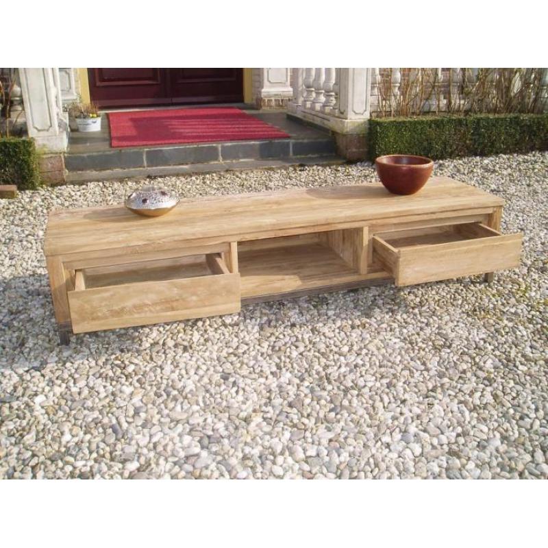 Tv meubel oud teakhout met metaal 180 cm Atlanta010TL