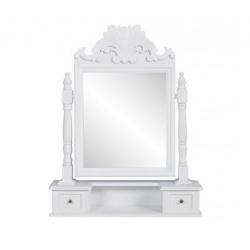 Kaptafel Spiegel Barok wit