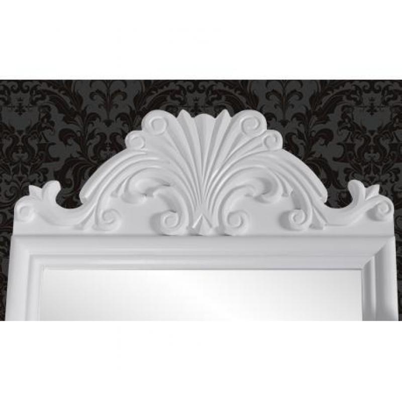 Kaptafel Spiegel Barok wit