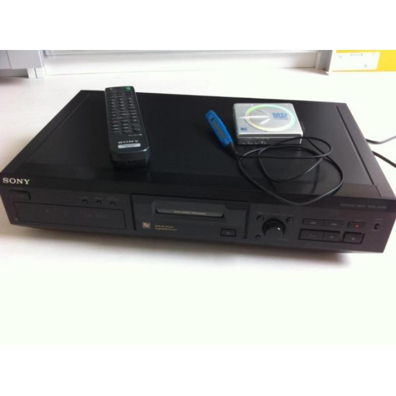 Sony Minidisc deck, portable en 140 MD's