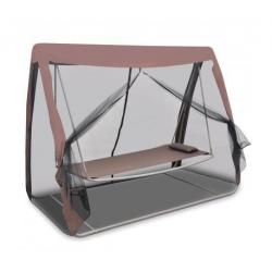 Schommelbed met klamboe voor in de tuin