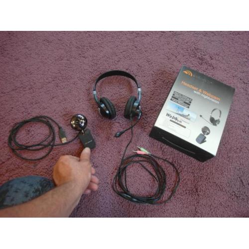 headset & webcam night vision microfoon hoofdtelefoon usb