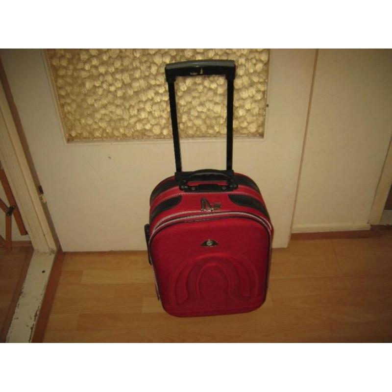 Rode handbagage expandable trolley koffer rolkoffer 52x34x22