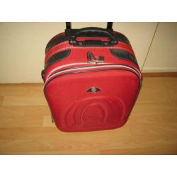 Rode handbagage expandable trolley koffer rolkoffer 52x34x22