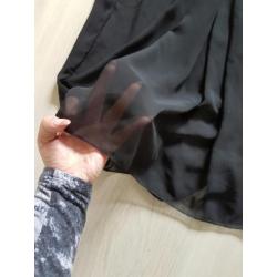 Leuke zwarte chiffon maxi rok AMERICAN APPAREL xs/s zgan