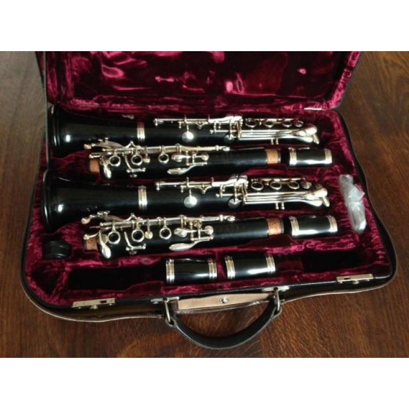Prachtige set Wurlitzer klarinetten A en Bes