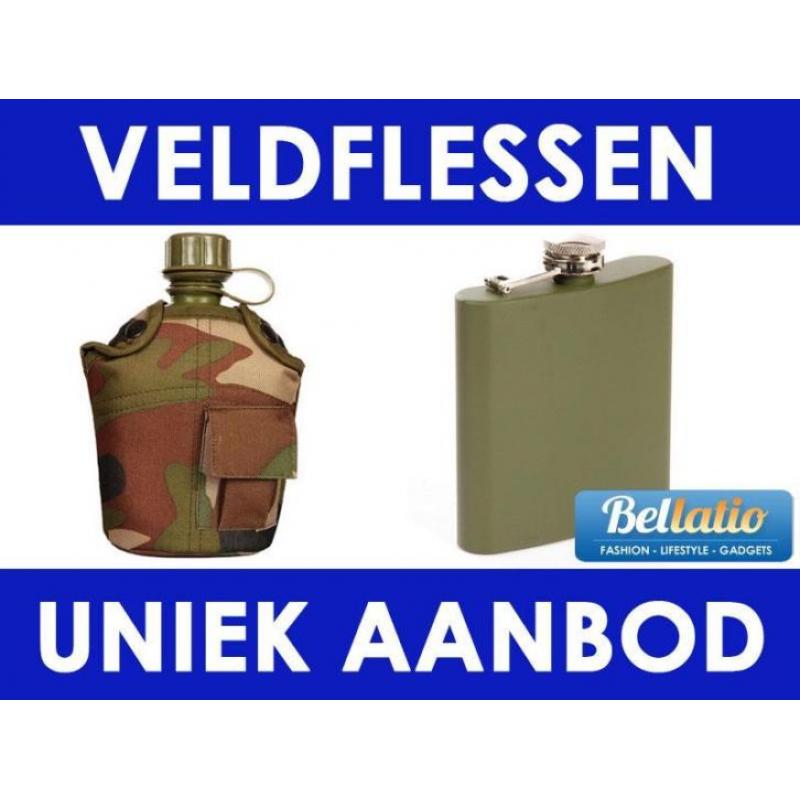 Veldflessen kopen - Verldfles - Heupfles - PVC - Camouflage