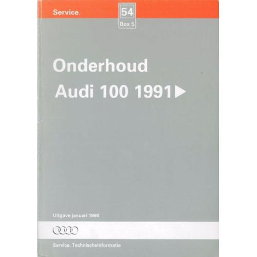 1998 Audi 100 onderhoud instructieboek modellen na 1991