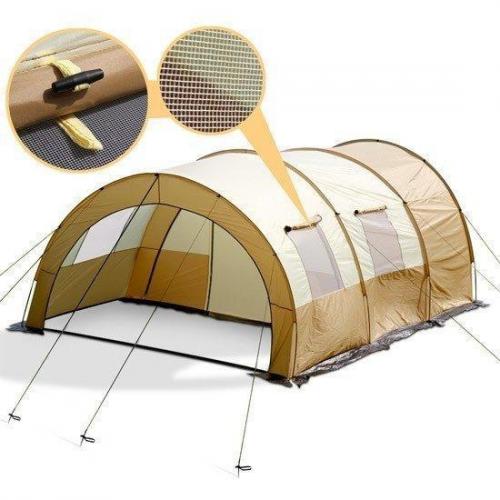 Tunneltent, tent, kampeertent, familietent, ATZT03 beige,...