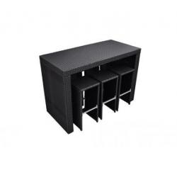 Poly Rattan Riviera 7-delig (zwart)