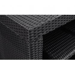 Poly Rattan Riviera 7-delig (zwart)