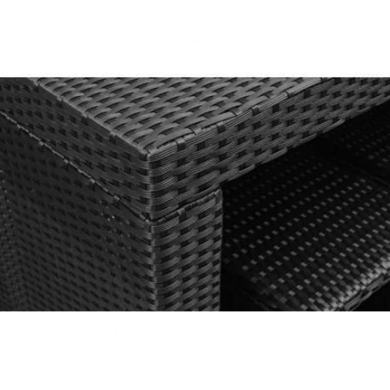Poly Rattan Riviera 7-delig (zwart)