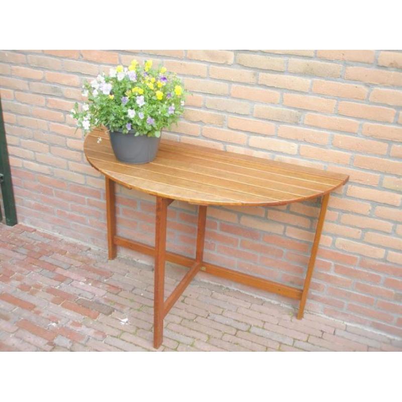 Balkontafel inklapbaar hard houten z.g.a.n.