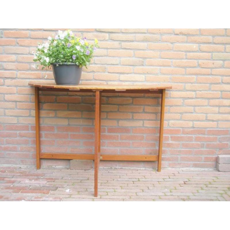 Balkontafel inklapbaar hard houten z.g.a.n.