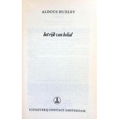 Aldous Huxley - Het Rijk van Belial