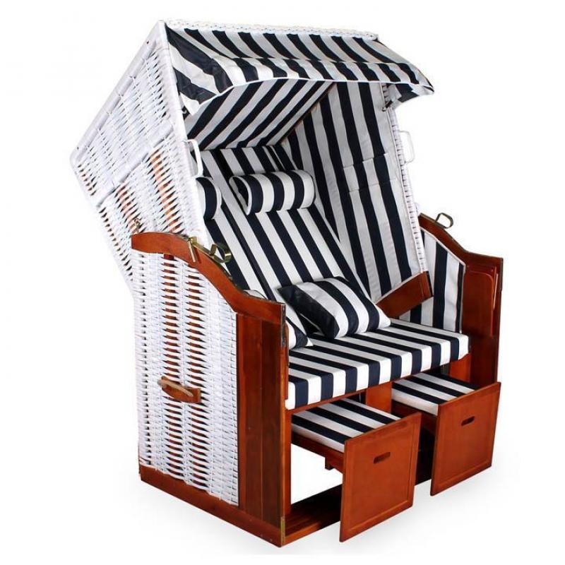 Strandstoel blauw/wit gestreept gratis bezorgen
