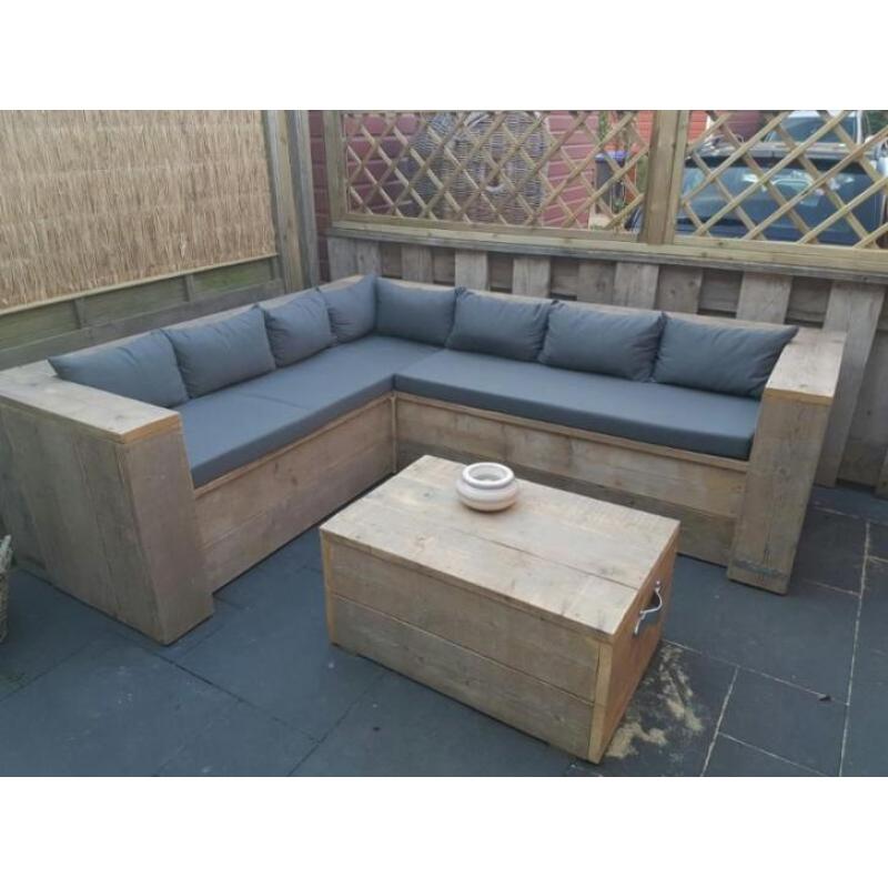 Steigerhouten lounge set