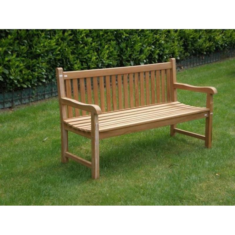 Actie 30% Korting Teak tuinbanken ! Bv.150 cm € 159 !