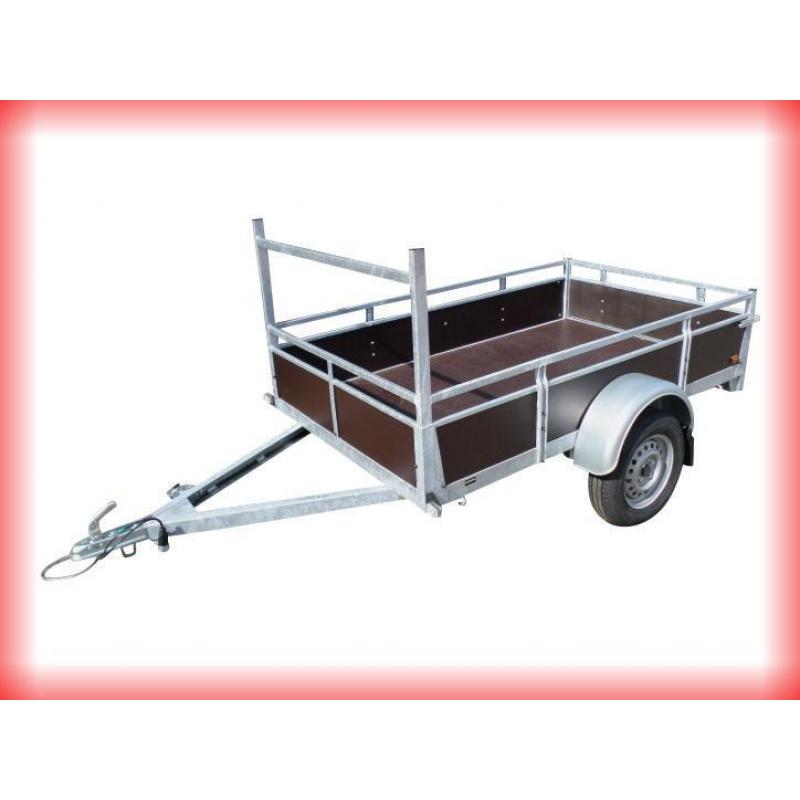 Nieuwe open aanhanger/aanhangwagen 750kg // v.a. € 469,- ex.