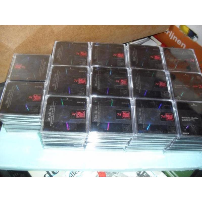 120x Sony 74 minidisc schijfjes Minidisk minidiscs minidisks