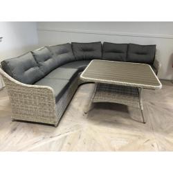 Caracas lounge dining hoekbank, tuinset hoge rug! ACTIE
