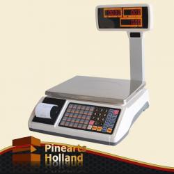 Winkelweegschaal met prijs berekening en bonnen printer