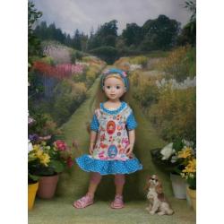 Jolina Ballerina, zomersetje met zomerschoentjes/sandaaltjes