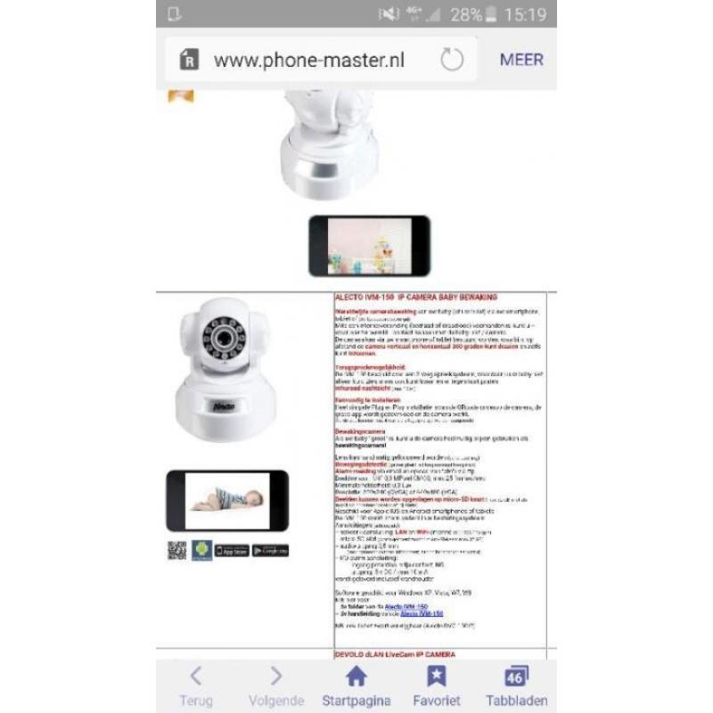 Alecto IP camera incl. voeding