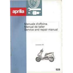 Aprilia Werkplaatsboek Leonardo 125 motor scooter (7004z)