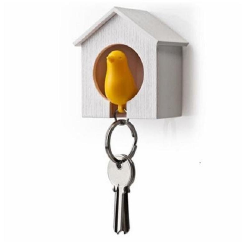 Sleutelhanger vogel met huisje