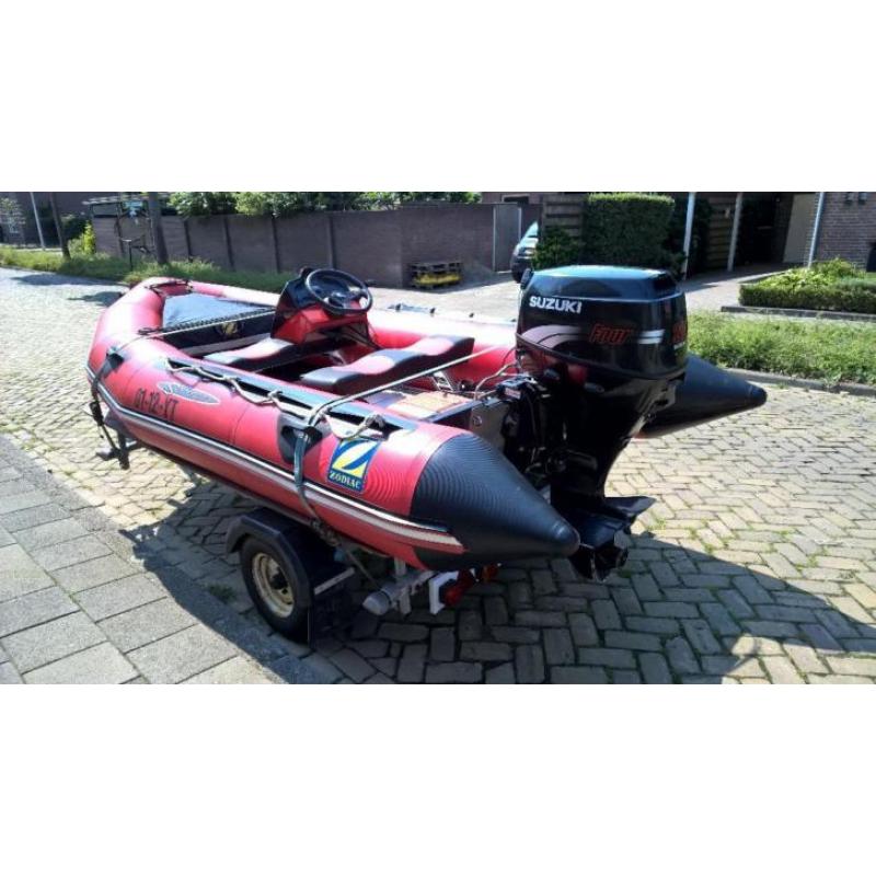 Zodiac Futura MK2C + Suzuki 4 takt 25pk + trailer