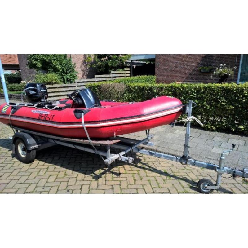 Zodiac Futura MK2C + Suzuki 4 takt 25pk + trailer