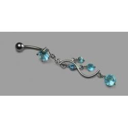 ~ Navelpiercing sliert ~navel piercing wit roze regenboog +