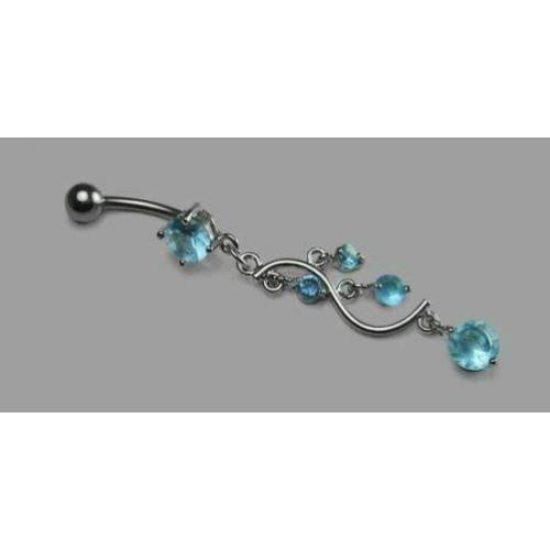 ~ Navelpiercing sliert ~navel piercing wit roze regenboog +