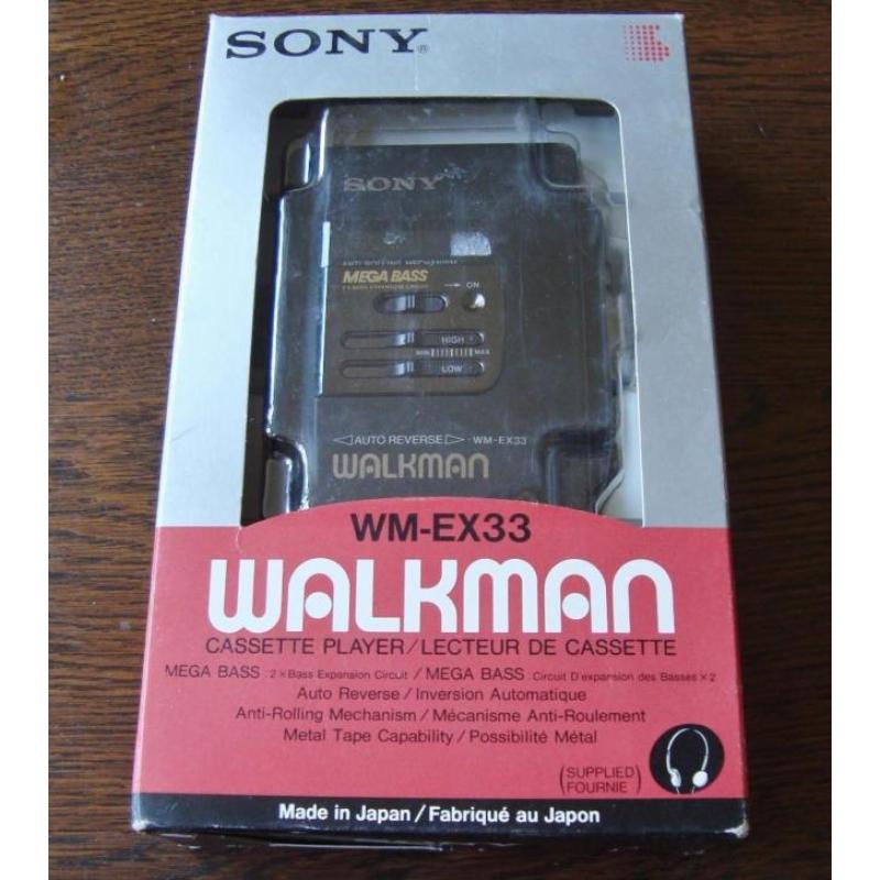 Nieuwe Sony Walkman WM-X33 vintage cassettespeler