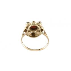 Gouden ring met granaten 14 krt