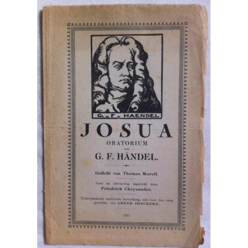 Josua Oratorium 1925 programmaboek
