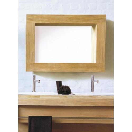 Teak spiegel met diepe lijst LA0030