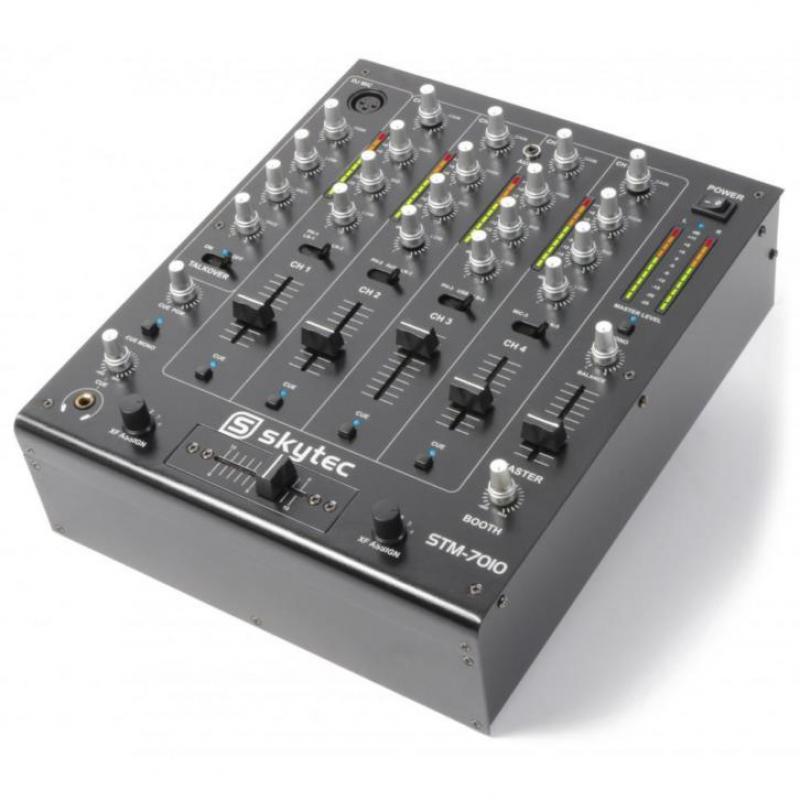 SkyTec STM-7010 Mixer 4-Kanaals DJ Mixer USB