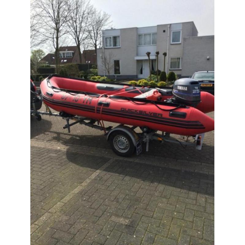 Te Koop Quicksilver 410 met 25 PK Yamaha