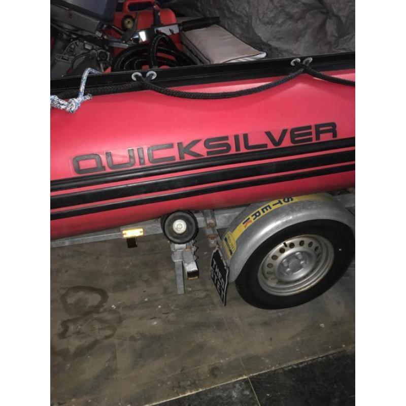 Te Koop Quicksilver 410 met 25 PK Yamaha