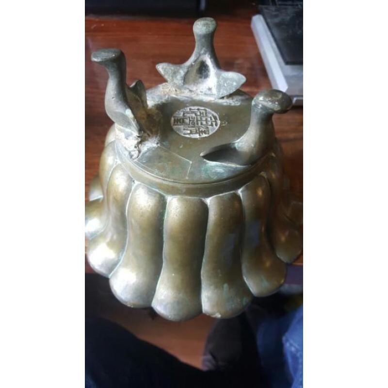 Antieke Chinese metalen kom wierookbrander?