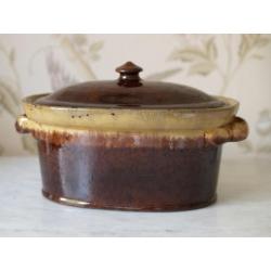 Oude Franse paté schaal *landelijk * brocante *