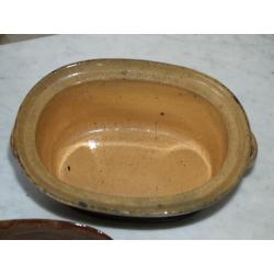 Oude Franse paté schaal *landelijk * brocante *