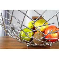 Decoratie Fruitschaal structuur zilver - 19008