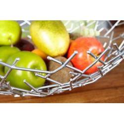 Decoratie Fruitschaal structuur zilver - 19008
