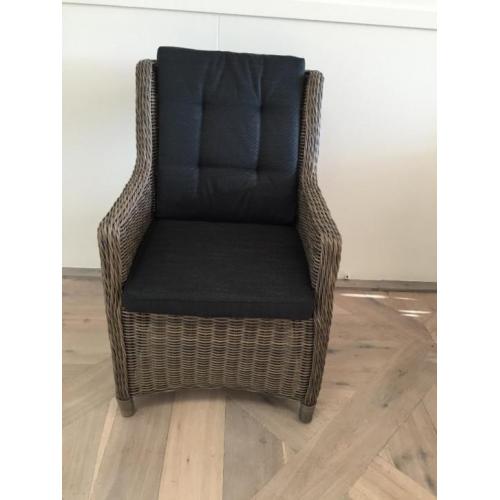 ibiza grey wicker dining tuinset, rond wicker, vlechtwerk